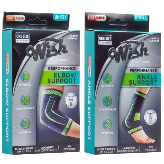 2-Pack: Flexible Stretch Joint Compression Elbow & Ankle Sleeve Support Brace