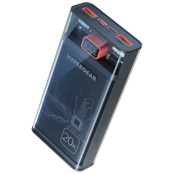 HyperGear ClearCharge XL 20000mAh Transparent PD Power Bank