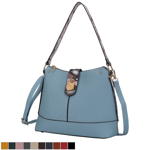 MKF Collection Ezra Snake Embossed Vegan Leather Women’s Shoulder Bag by Mia K