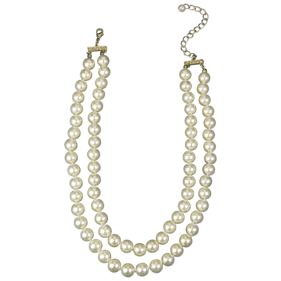 Kenneth Jay Lane "For the First Ladies" Two Strand Faux Pearl Necklaces