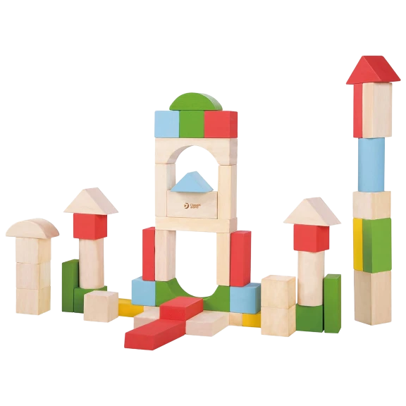 Classic World 50-Piece Baby Wooden Stacking Blocks