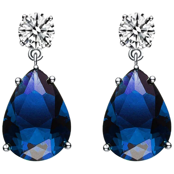 The Imperial Blue Peardrop Earrings