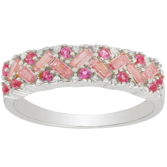 Kylie Harper Anillo Tipo Banda con Corte Baguette y Efecto Ombré