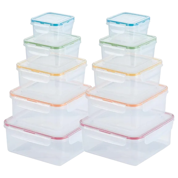 2-Pack: Lock n Lock Everyday 10-Piece Square Food Storage Set