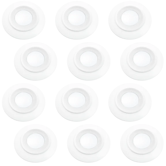 12-Pack: Energetic Lighting 6" LED Disk Lights
