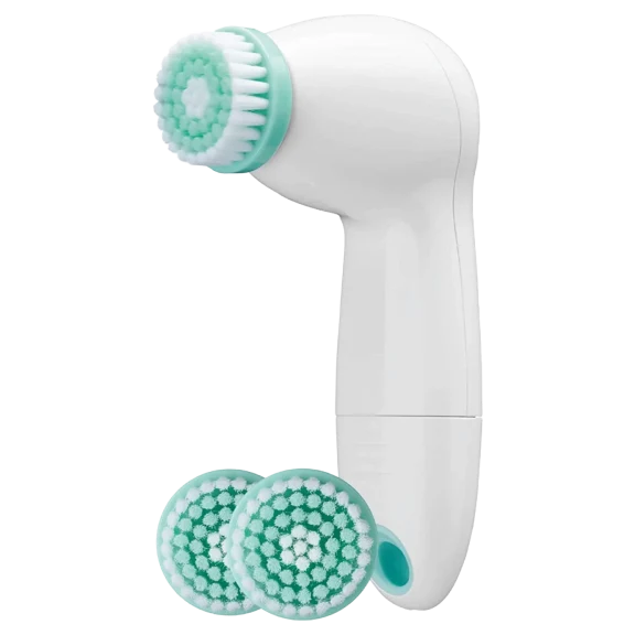 Conair True Glow Facial Cleansing Brush with 3 Brush Heads