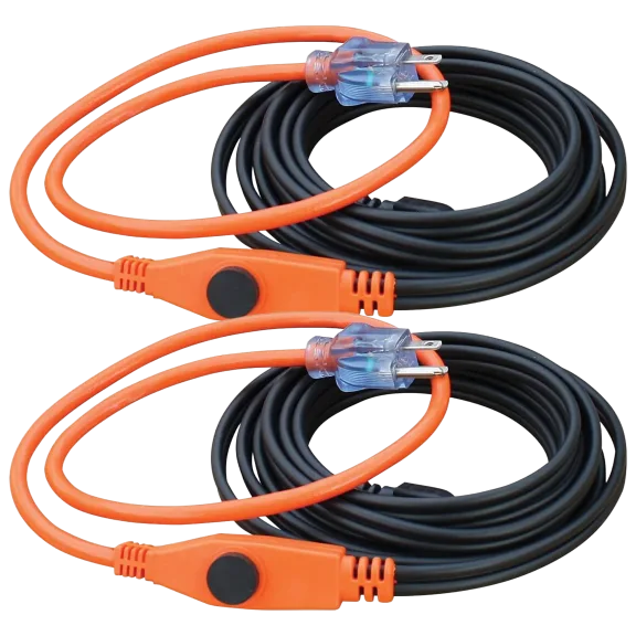 2-Pack: Clear Power 24ft Water Pipe Heating Cable