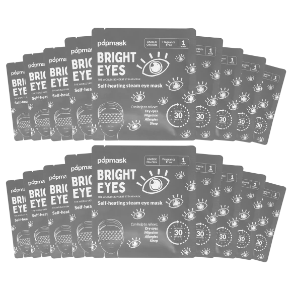 18-Pack: Popmask Bright Eyes Self-Warming Eye Masks
