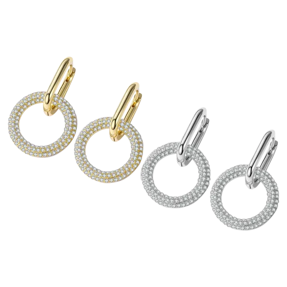 Rachel Glauber Ethereal Glow Circle Drop Earrings