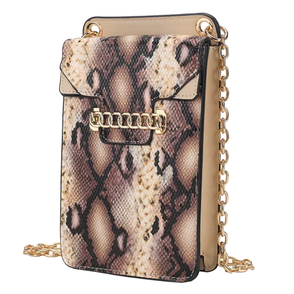 MKF Collection Yael Faux Snake Embossed Phone Crossbody Bag by Mia K.