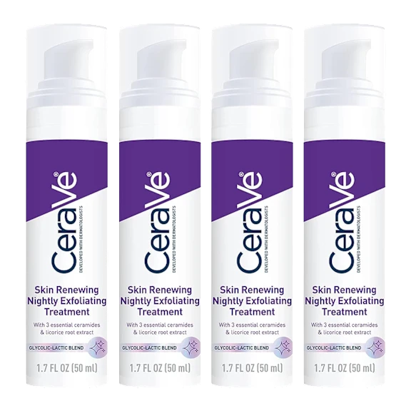 4-Pack: CeraVe Skin Renewing Nightly Exfoliating Treatment