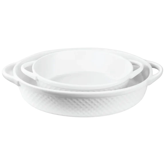 Le Regalo 2-Piece Stoneware Oval Baker Set