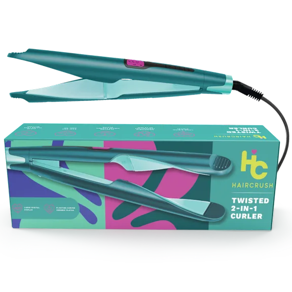 HairCrush 2-in-1 Twist Digital Curler & Straightener