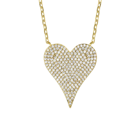 The Pave-Set Heart Necklace