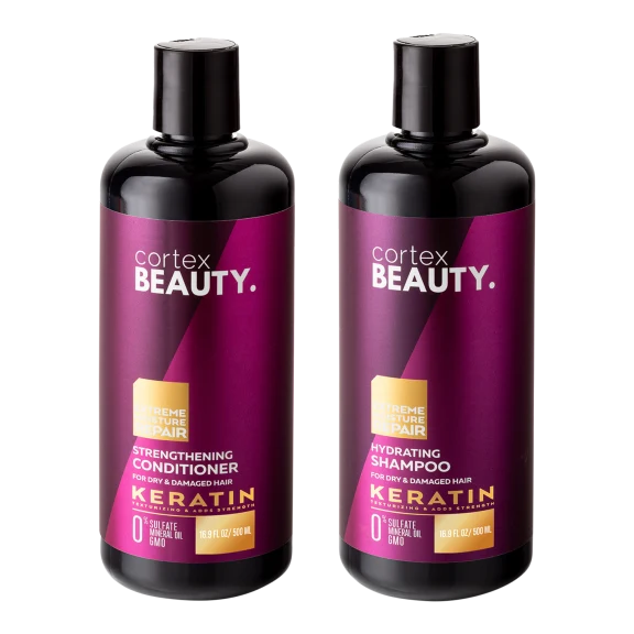 Cortex Beauty Keratin Hydrating Shampoo & Strengthening Conditioner Set
