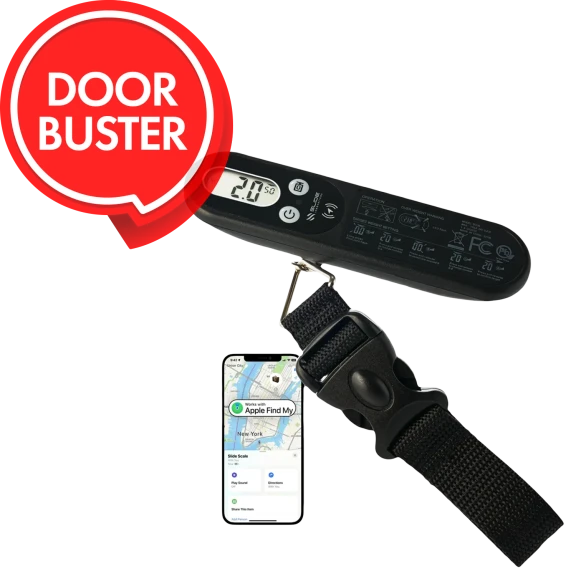 Slide Innovations Digital Luggage Tracker and Scale with Apple Find My