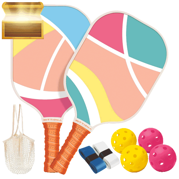Hittiona 2-Paddle USAPA Approved Vitality Pickleball Racket Set