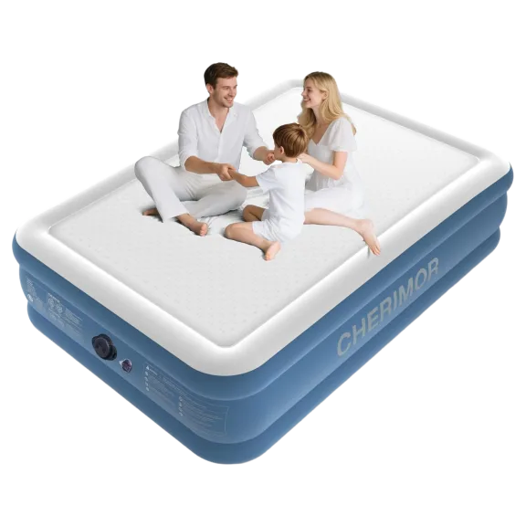 Cherimor Queen 16" Raised Self Inflatable Mattress with Built-in Pump