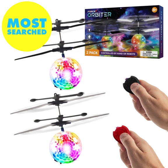 2-Pack: Force1 Orbiter Flying Orb Ball Hand Operated Drones