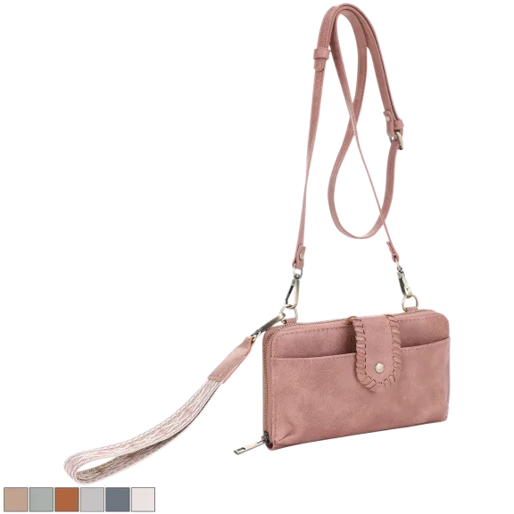 Poppy & Harper Elle Crossbody Wallet with Wrist Strap