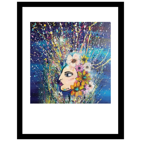 Wahl Art by Venice Beach Collections Goddess Splatter Design Framed Print