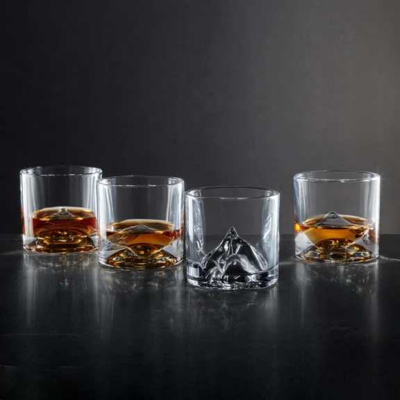 The Legendary Mountain Peak Whiskey Glasses