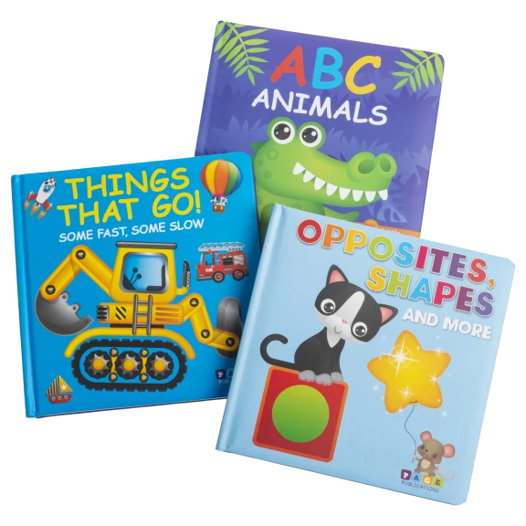 3-Pack: Padded Board Books "Early Skills" Set