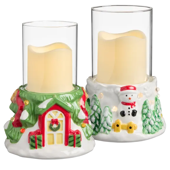 2-Pack: Unmatched LED Christmas Candle Holder with Flameless Candle