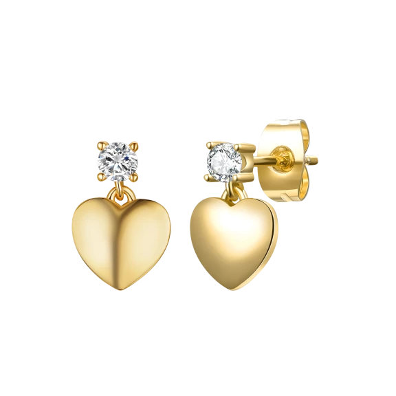 Stella Valentino 0.30 Carat TW Moissanite Heart Dangle Earrings