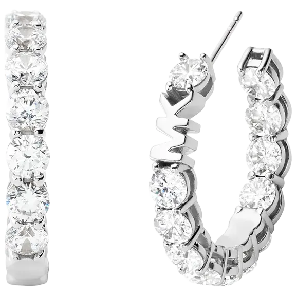 Michael Kors Eternity Cubic Circonia Huggie Hoop Earrings