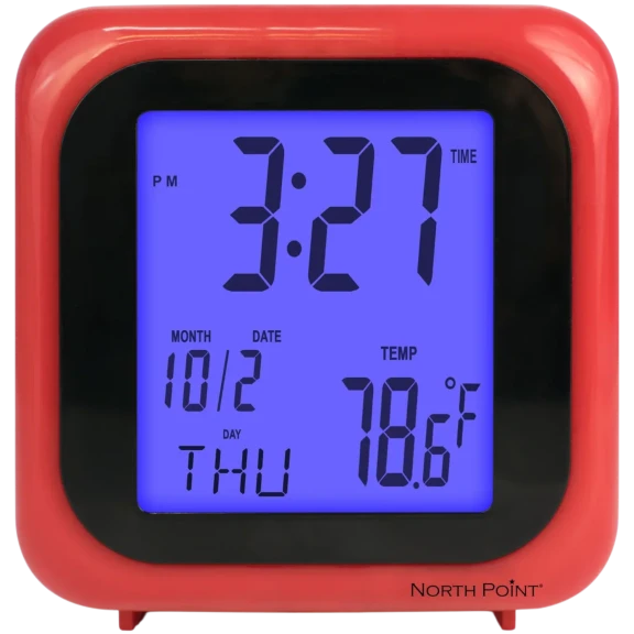 Infinite Basics North Point Digital Clock with Indoor Temperature