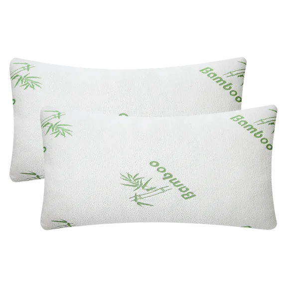 2-Pack: Fresh Fab Finds Bamboo Memory Foam Hypoallergenic King Pillow