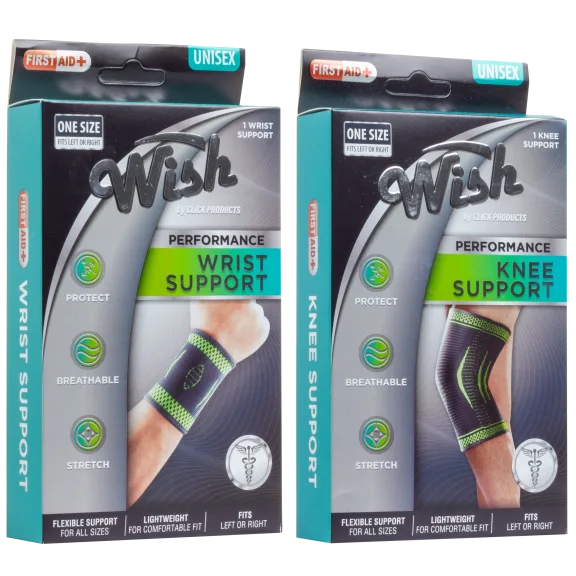 2-Pack: Flexible Stretch Joint Compression Wrist & Knee Sleeve Support Brace