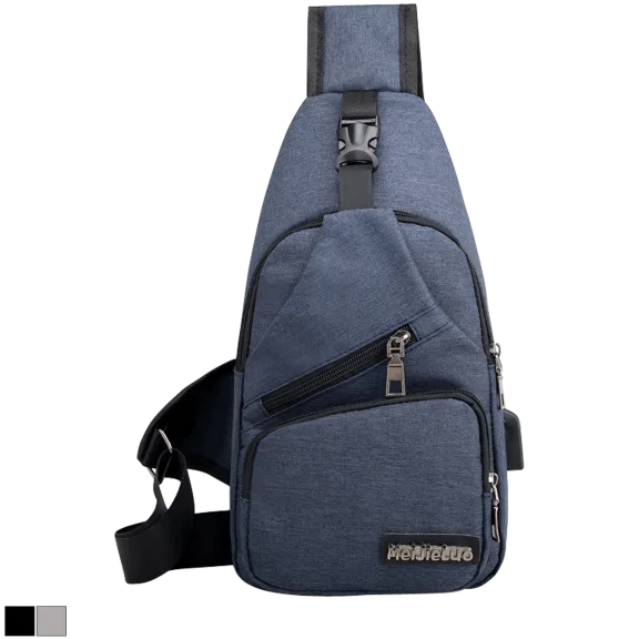 Sling Bag Shoulder Backpack Chest Bag for Women & Men with USB