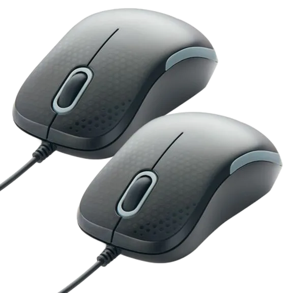 2-Pack: Verbatim Silent Wired USB-C Optical Mouse