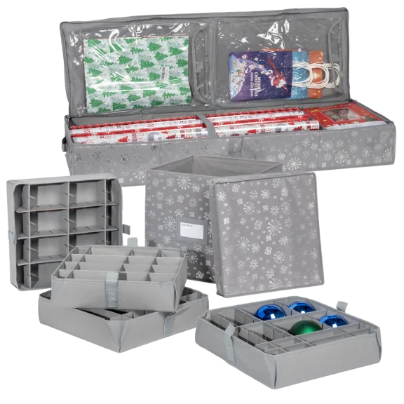 Tidy & Co. Holiday Storage Ornament Box & Multi-Purpose Storage Box