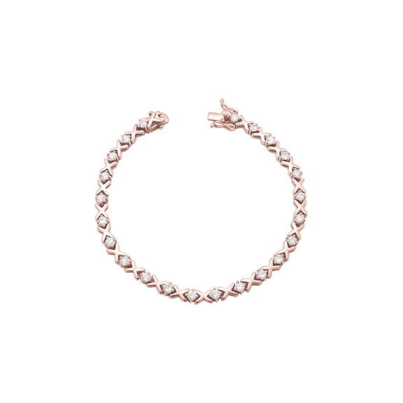 Savvy Cie 14K Rose Gold X & O Bracelet