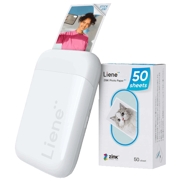 Liene Instant Mini Portable Color Mono Picture Printer & Paper Bundle