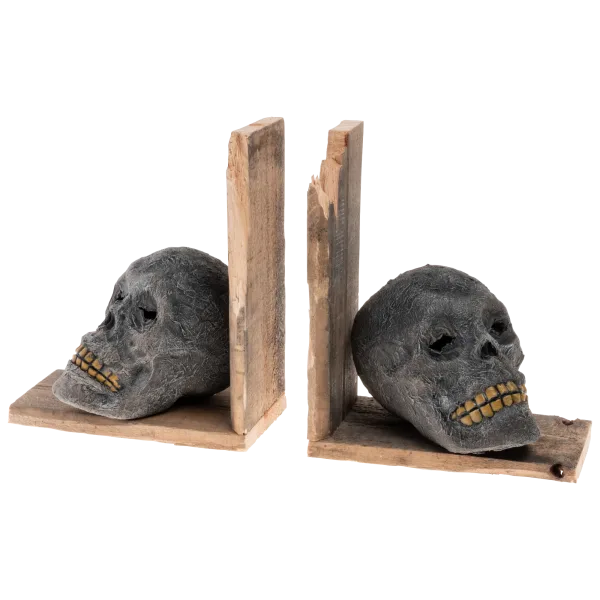 Mummified Skull Bookends