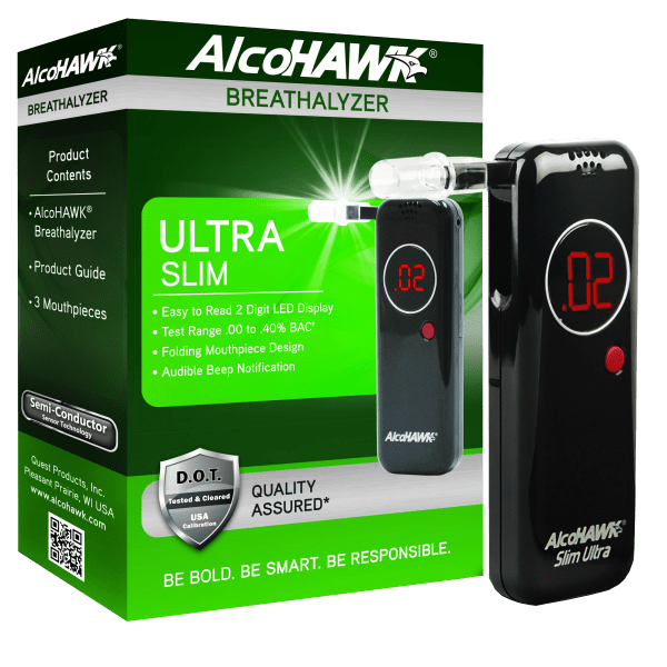 AlcoHAWK Ultra Slim Digital Breathalyzer