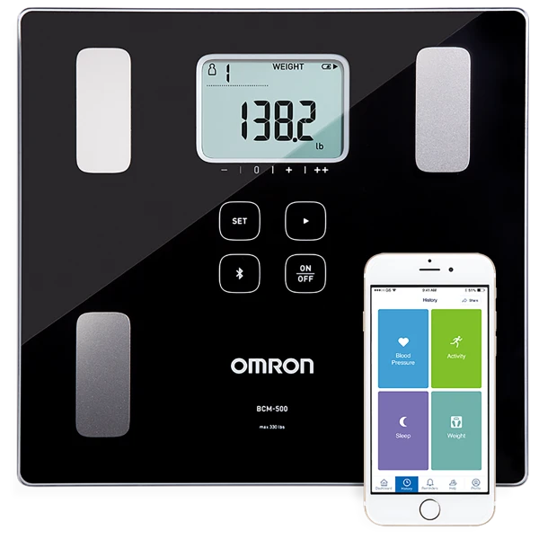 Omron Body Composition Monitor and Scale with Bluetooth Connectivity and App