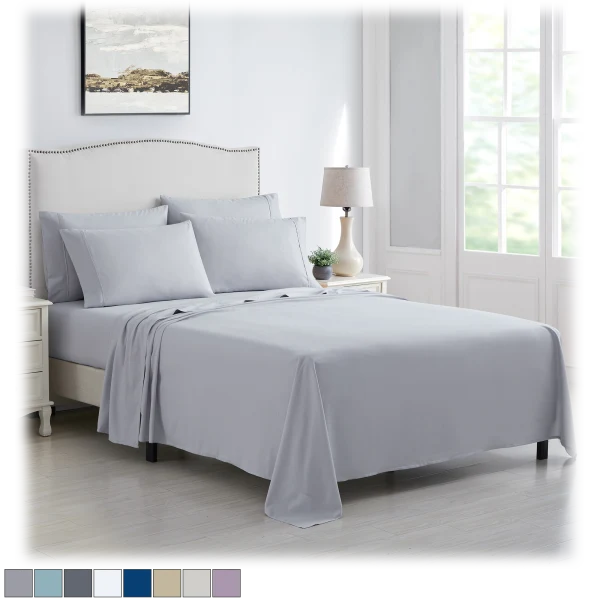 Bibb Home 6-Piece Ultra Soft Rayon from Bamboo Sheet Set