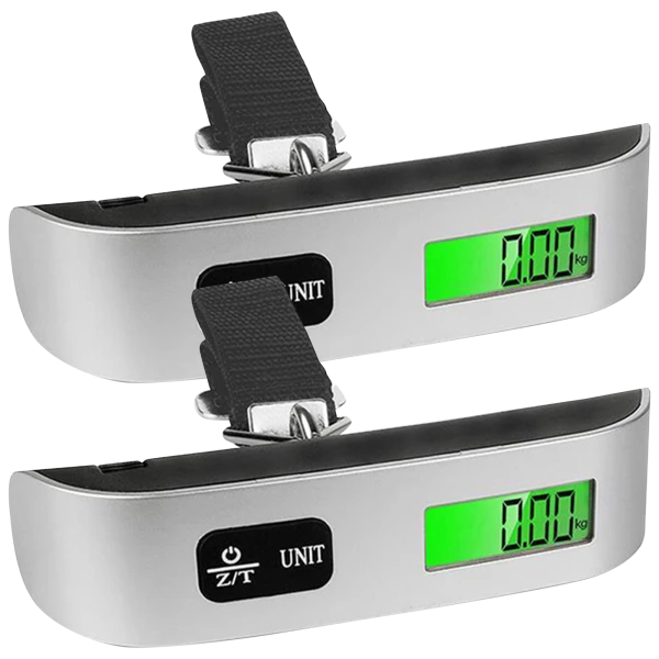 2-Pack: Portable Digital Luggage Weighing Scale w/ Strap by Two Elephants