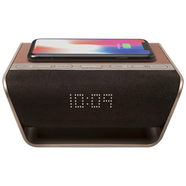 Cavalier Air Wireless Charging WiFi+Bluetooth Alarm Clock with Alexa