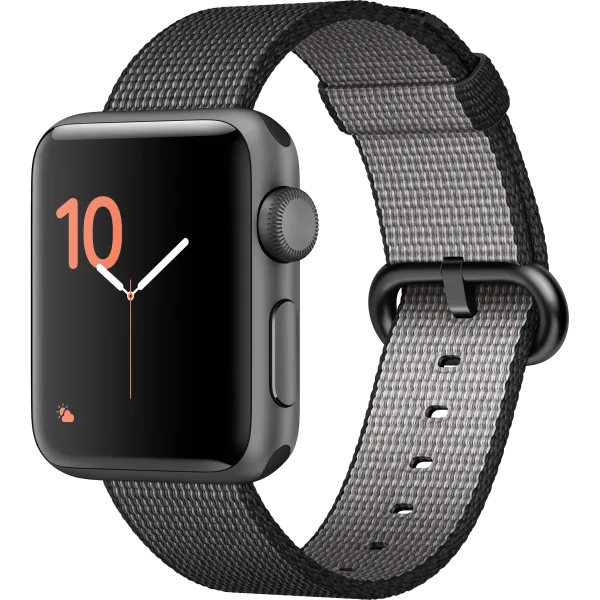 Apple Watch Series 2 38mm Space Gray / Black Nylon Band