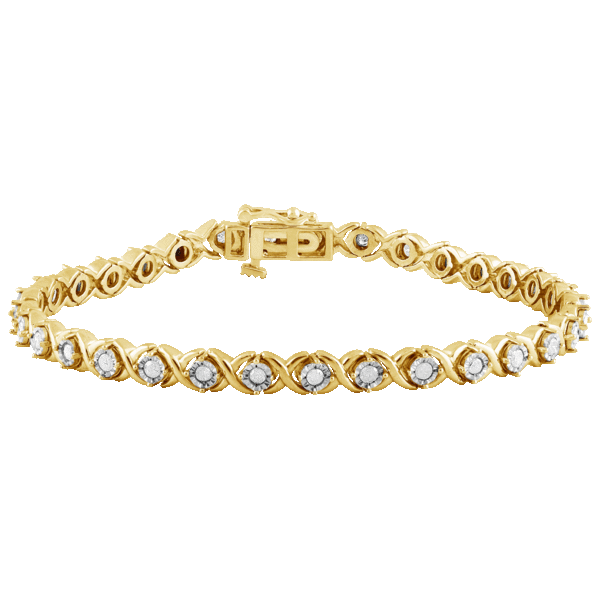 Diamond Muse 1.0 Carat TW Real Diamond XO Bracelet