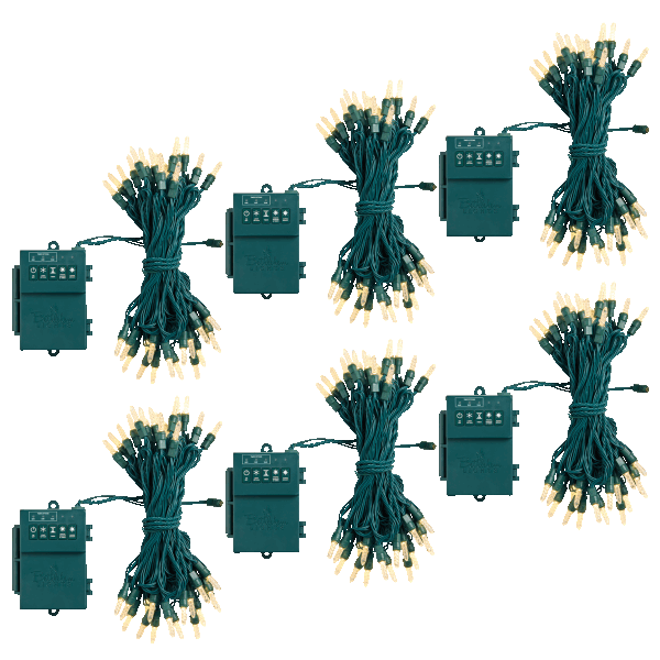 6-Pack: Bethlehem Lights Mini Faceted 17FT Battery LED String Lights