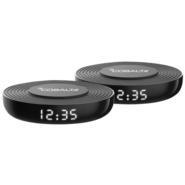 2-Pack: CobaltX Wireless Charging Pad With Digital LED Clock