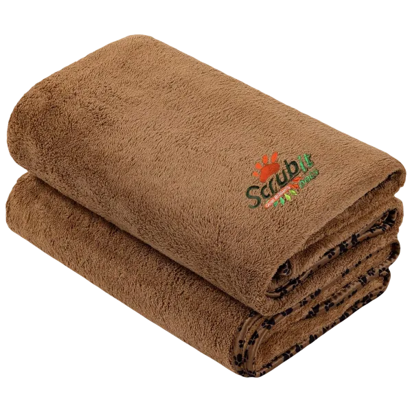 2-Pack: Scrub-It XL Microfiber Bath & Beach Towel for Pets