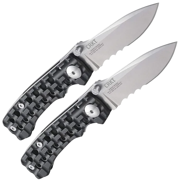 2-Pack: C.R.K.T. Ruger Go-N-Heavy Compact VEFF Serrated Knives